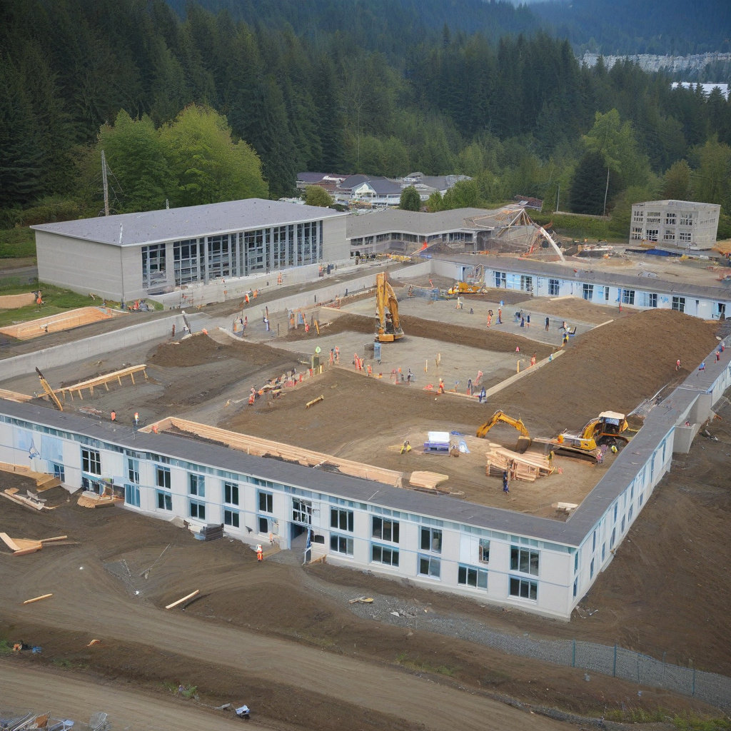 Début du chantier de la future école primaire francophone de Burnaby