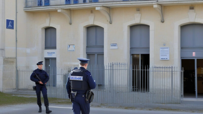 Plan d’évacuation du collège de Pauillac suite à une alerte à la bombe