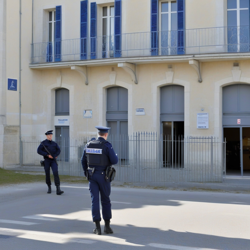 Plan d’évacuation du collège de Pauillac suite à une alerte à la bombe