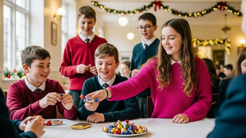 Castelnaudary. Distribution de chocolats au repas de Noël du collège